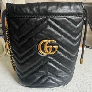Gucci Marmont Small Black Bucket bag